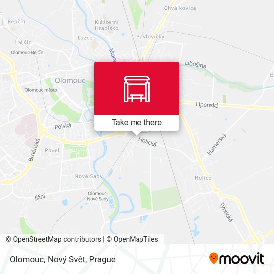 Olomouc, Nový Svět map