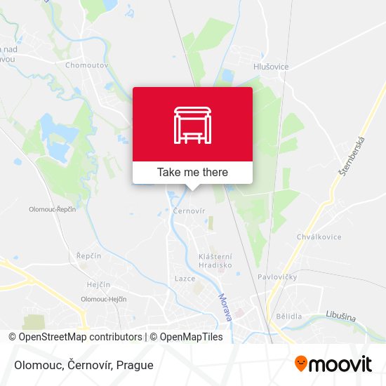Olomouc, Černovír map