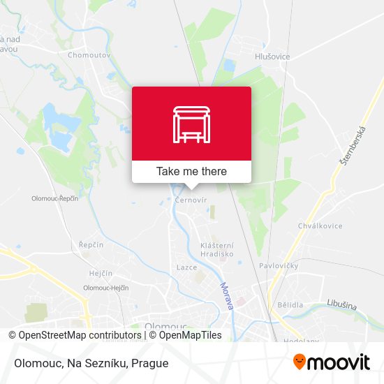 Olomouc, Na Sezníku map