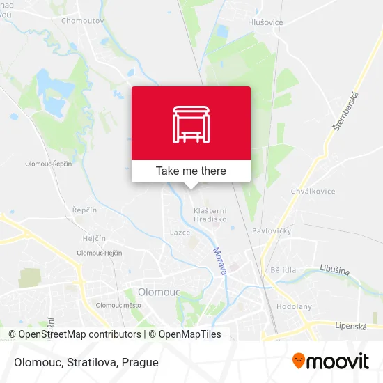 Карта Olomouc, Stratilova