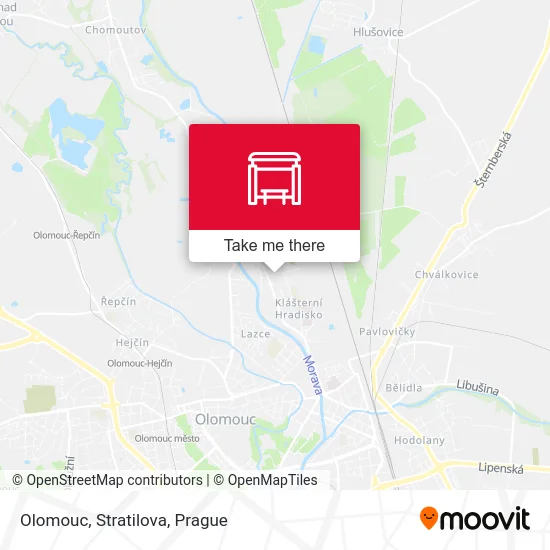 Карта Olomouc, Stratilova