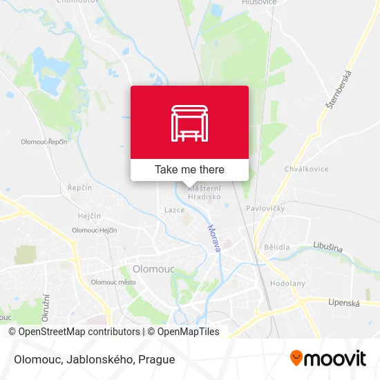 Карта Olomouc, Jablonského