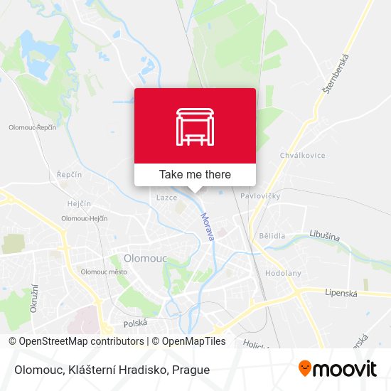Olomouc, Klášterní Hradisko map