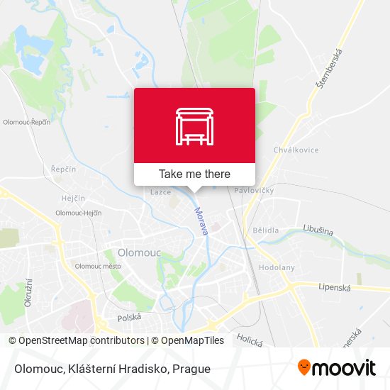 Olomouc, Klášterní Hradisko map