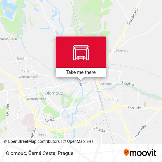 Olomouc, Černá Cesta map