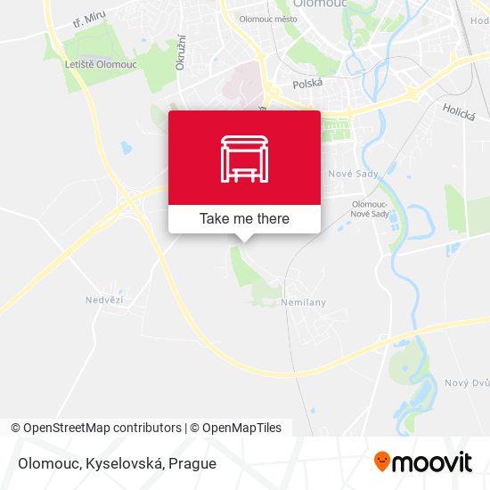 Карта Olomouc, Kyselovská