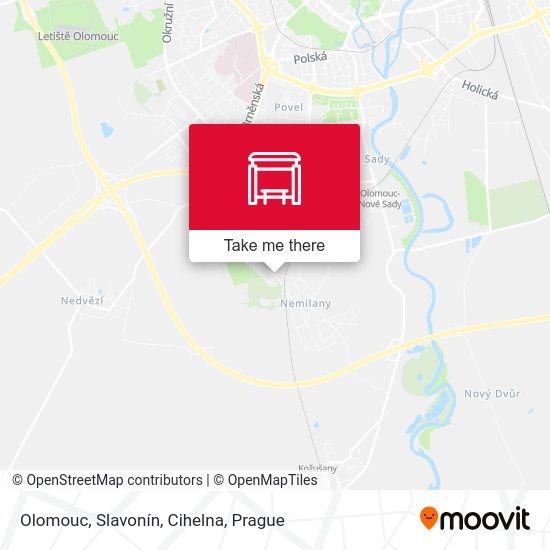 Olomouc, Slavonín, Cihelna map