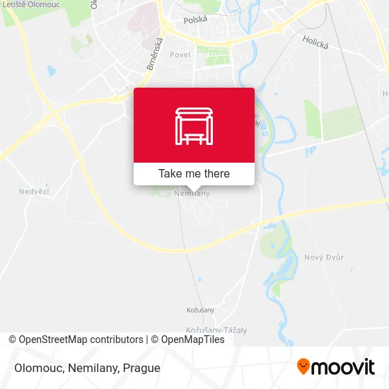 Карта Olomouc, Nemilany