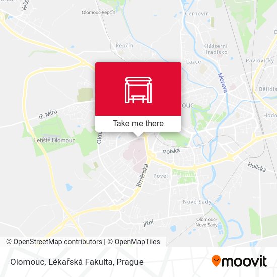 Olomouc, Lékařská Fakulta map