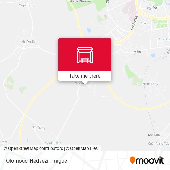 Olomouc, Nedvězí map