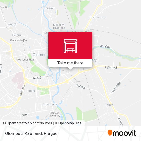 Olomouc, Kaufland map