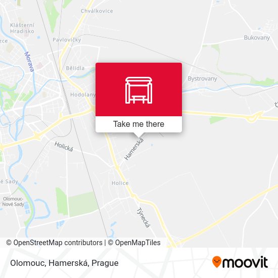 Карта Olomouc, Hamerská