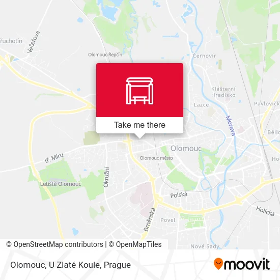 Карта Olomouc, U Zlaté Koule