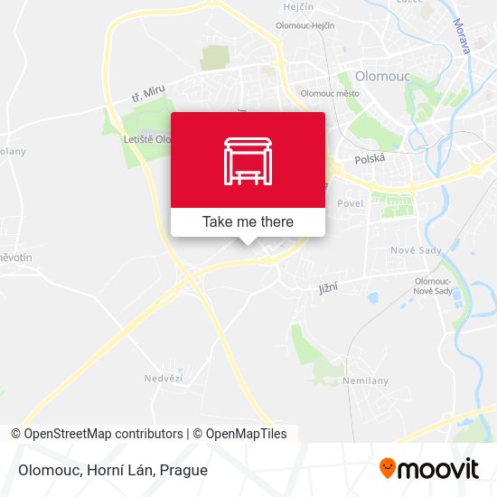 Olomouc, Horní Lán map