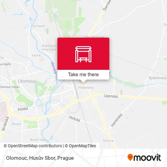 Olomouc, Husův Sbor map