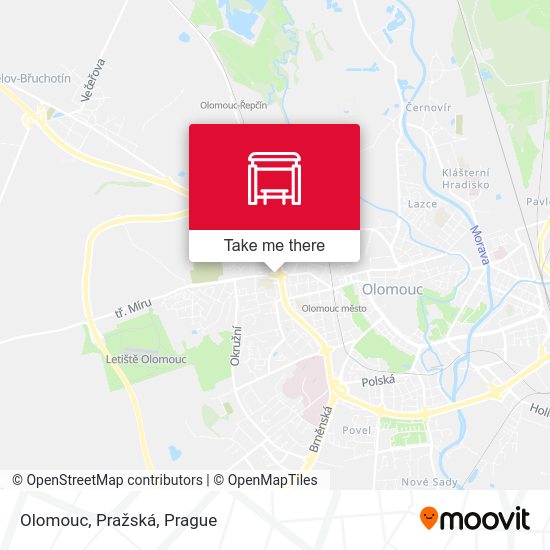 Olomouc, Pražská map