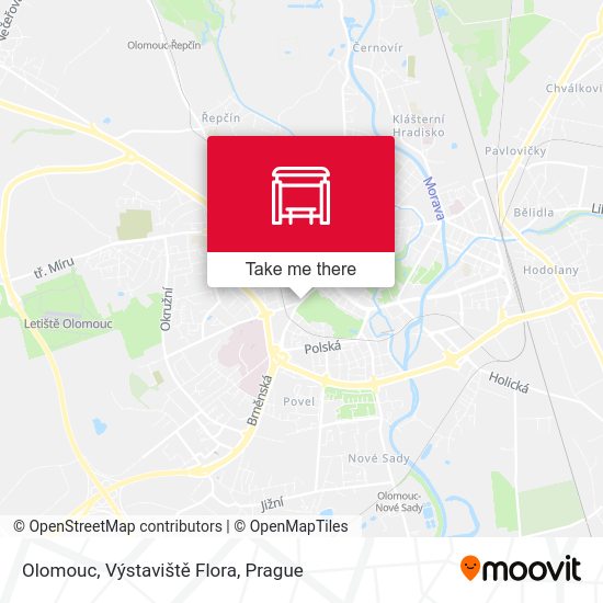 Olomouc, Výstaviště Flora map