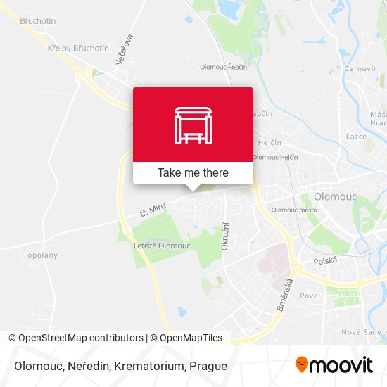 Olomouc, Neředín, Krematorium map