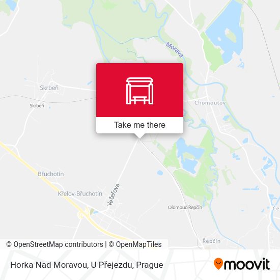 Horka Nad Moravou, U Přejezdu map
