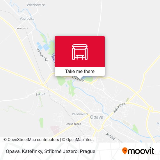 Opava, Kateřinky, Stříbrné Jezero map