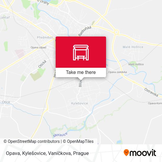 Opava, Kylešovice, Vaníčkova map