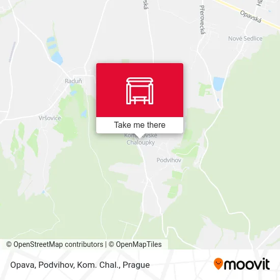 Карта Opava, Podvihov, Kom. Chal.