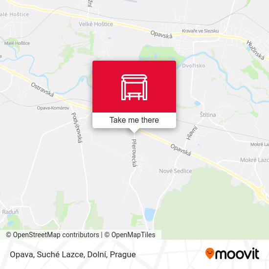 Opava, Suché Lazce, Dolní map