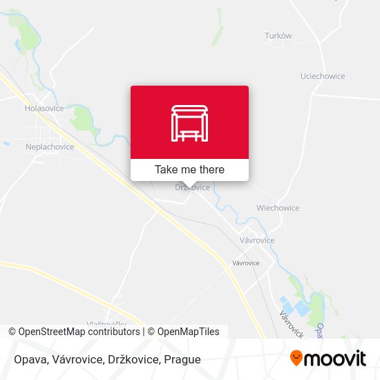 Карта Opava, Vávrovice, Držkovice