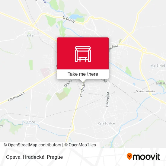 Карта Opava, Hradecká