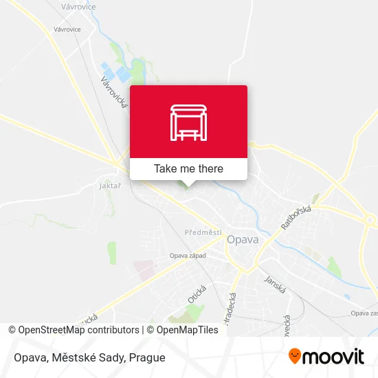 Карта Opava, Městské Sady