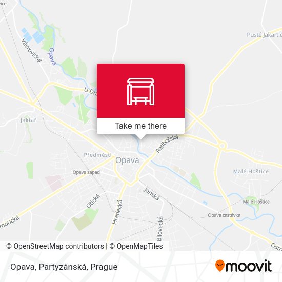 Карта Opava, Partyzánská