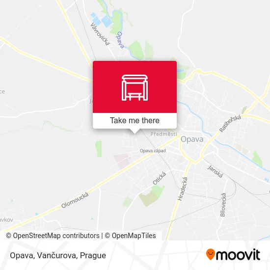 Карта Opava, Vančurova