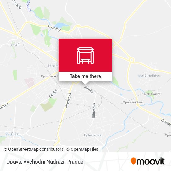 Opava, Východní Nádraží map