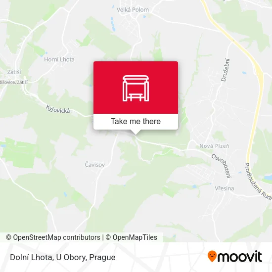 Карта Dolní Lhota, U Obory