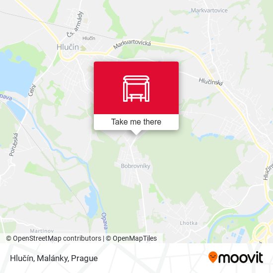 Hlučín, Malánky map