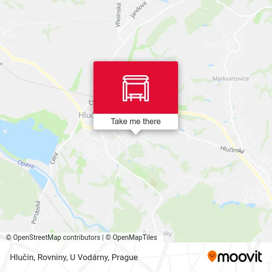 Карта Hlučín, Rovniny, U Vodárny