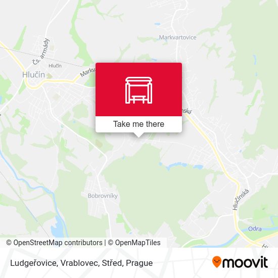 Ludgeřovice, Vrablovec, Střed map