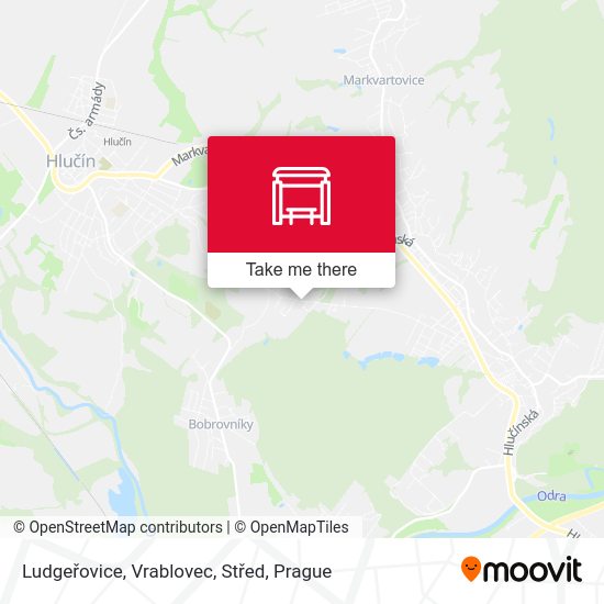 Ludgeřovice, Vrablovec, Střed map