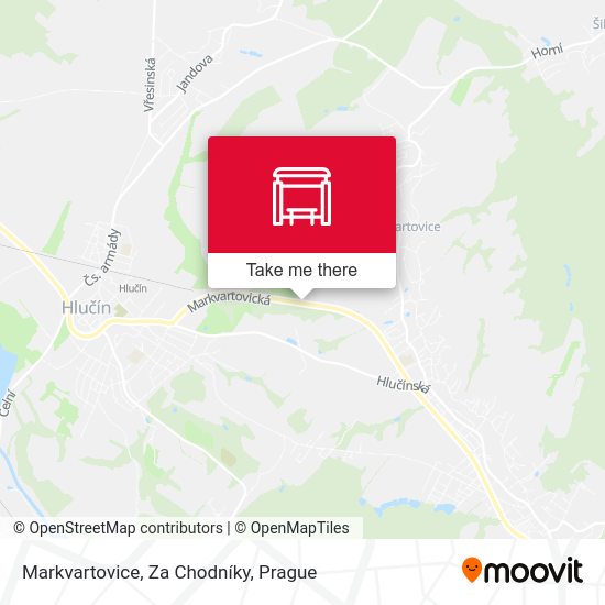 Markvartovice, Za Chodníky map