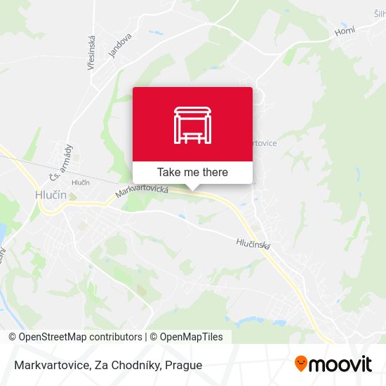 Markvartovice, Za Chodníky map
