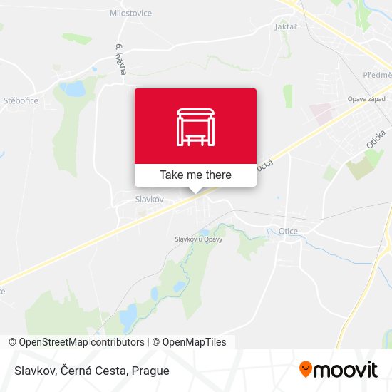Slavkov, Černá Cesta map
