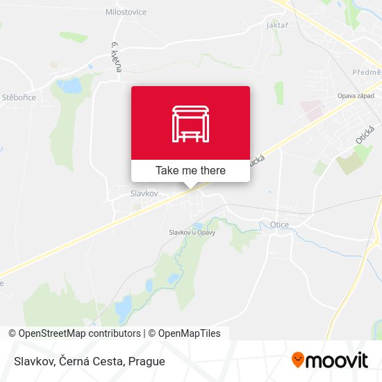 Slavkov, Černá Cesta map