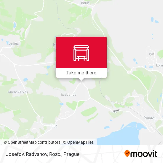 Карта Josefov, Radvanov, Rozc.