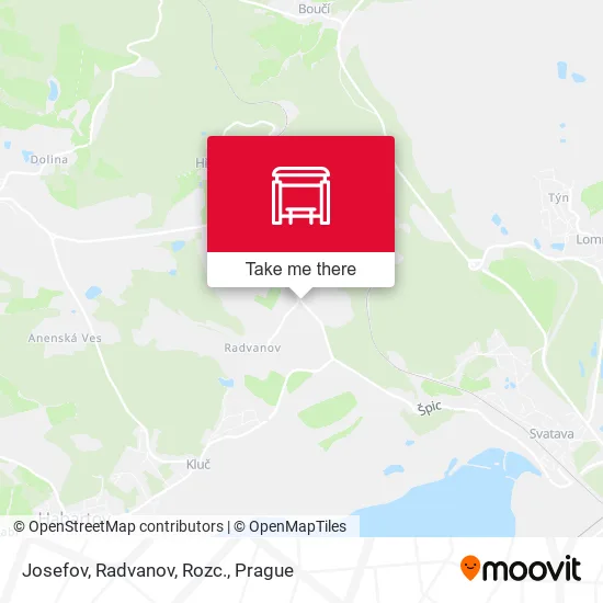 Карта Josefov, Radvanov, Rozc.