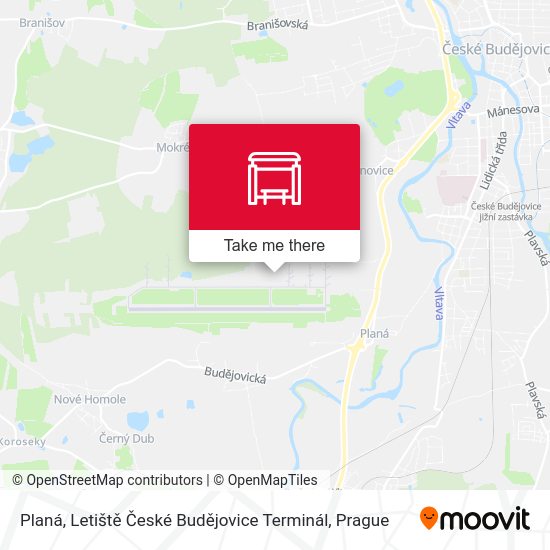 Planá, Letiště České Budějovice Terminál map