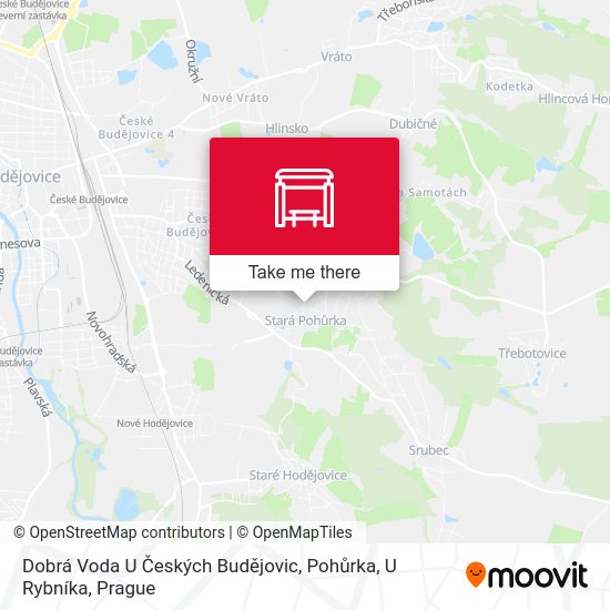 Dobrá Voda U Českých Budějovic, Pohůrka, U Rybníka map