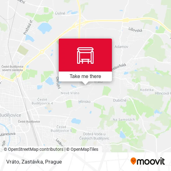 Карта Vráto, Zastávka