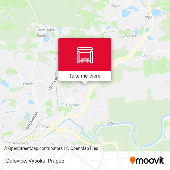 Карта Dalovice, Vysoká