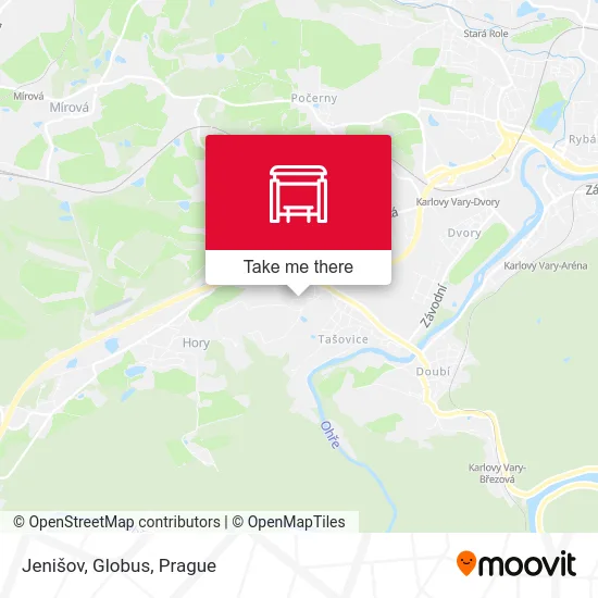Карта Jenišov, Globus