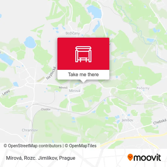 Карта Mírová, Rozc. Jimlíkov